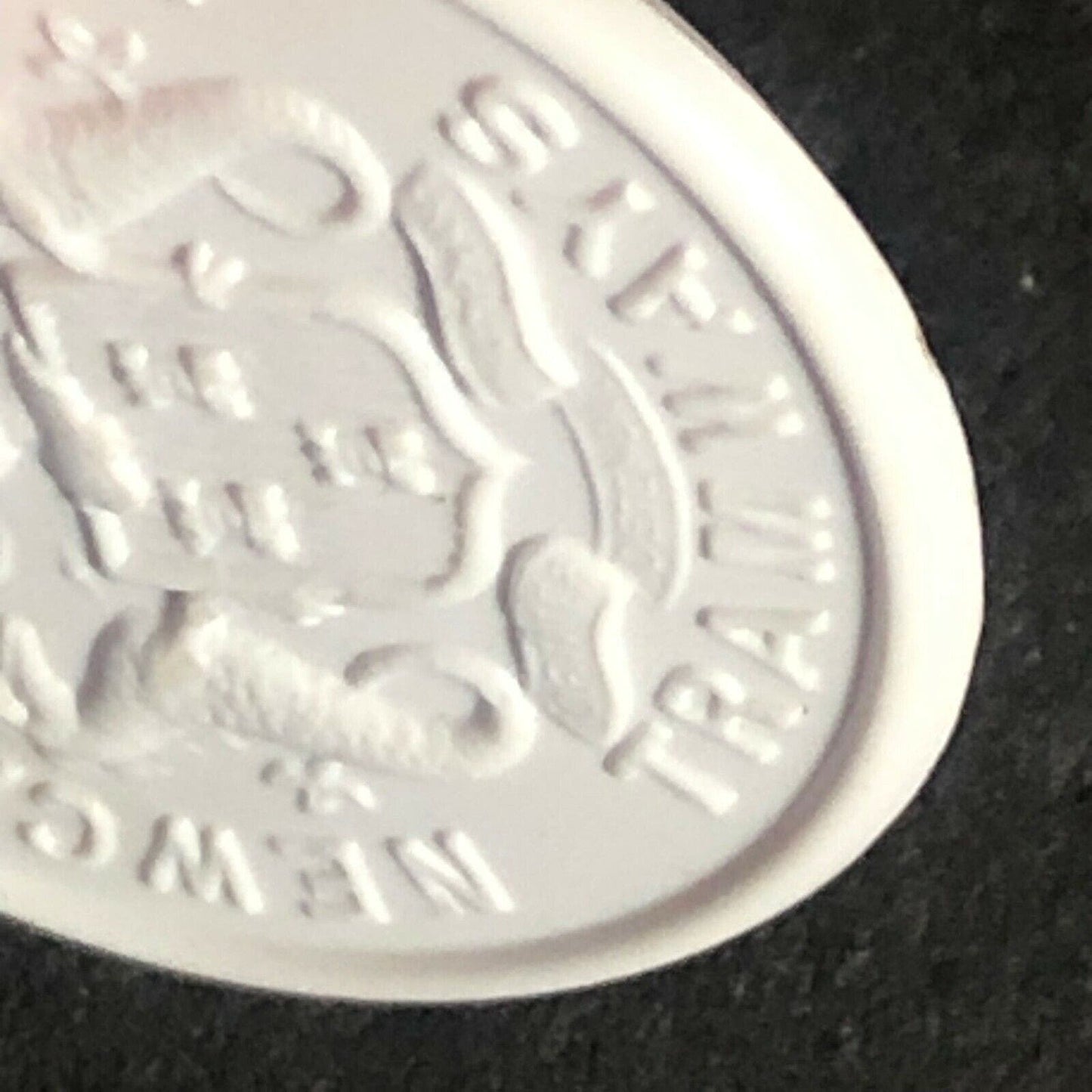 New Castle Tramways England Plastic Transit Token White 4D 21mm c50's-60's