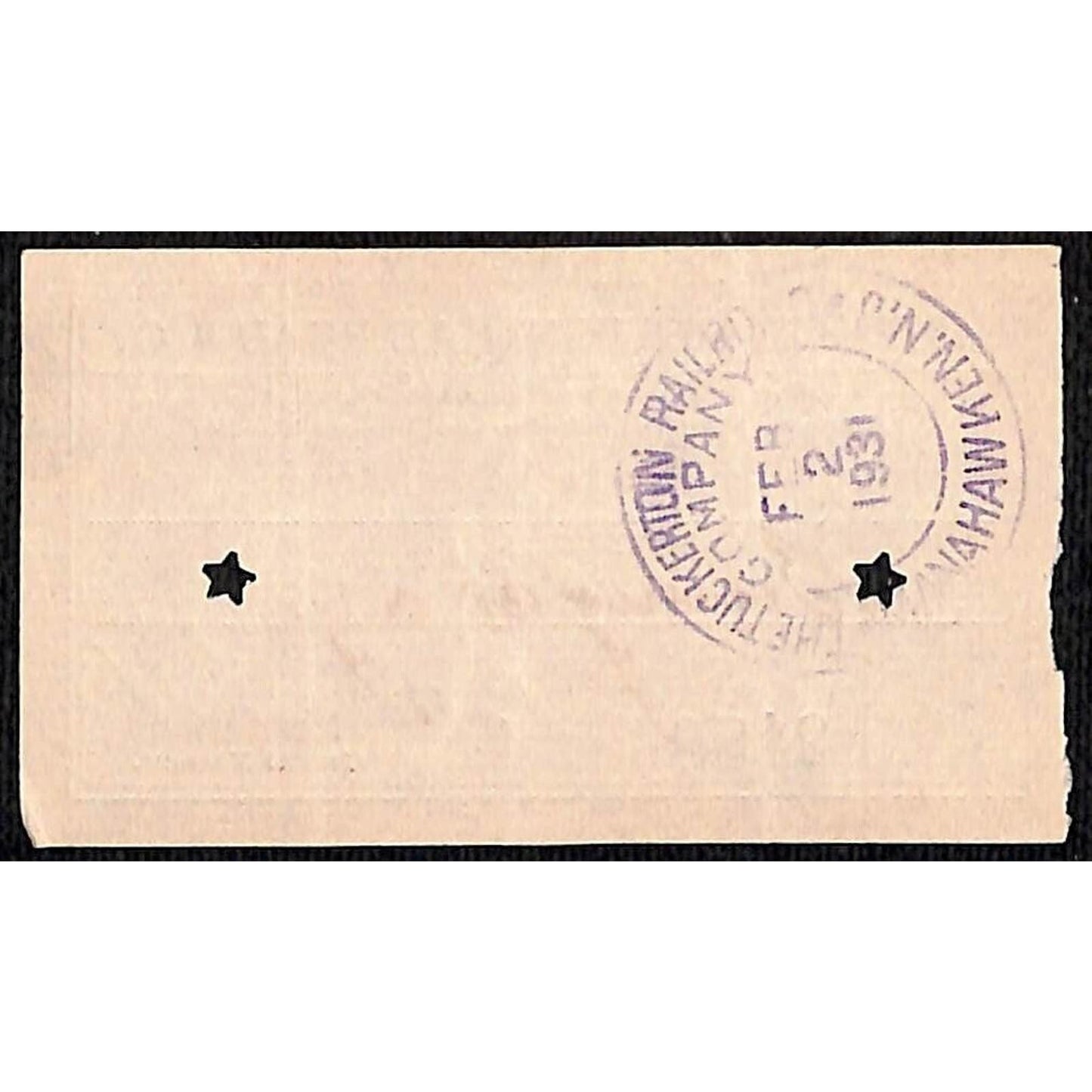1931 Tuckerton Railroad First Class Ticket Manahawken, NJ Scarce #2186