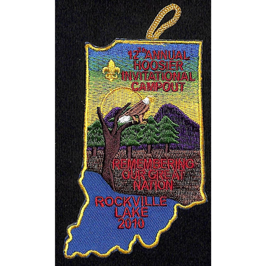 BSA Patch 12th Annual Hoosier Invitational Campout Rockville Lake 2010 Gold