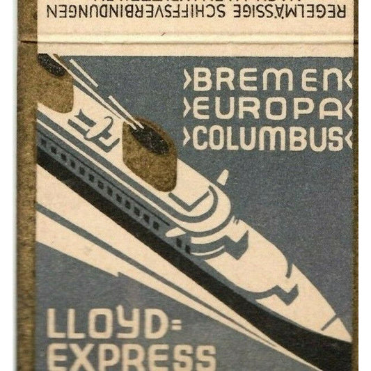 Nord Deutscher Lloyd Bremen Express Cruise Line - Table Standee w/ Gilt