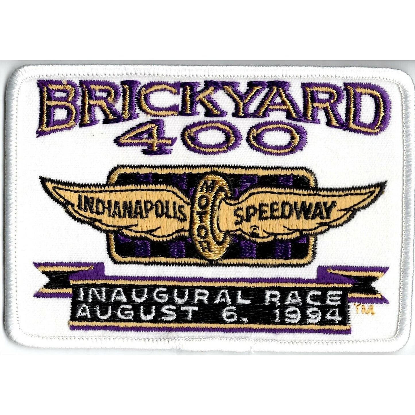 1994 Brickyard 400 Inaugural Race IMS Embroidered Iron On Patch NOS VGC
