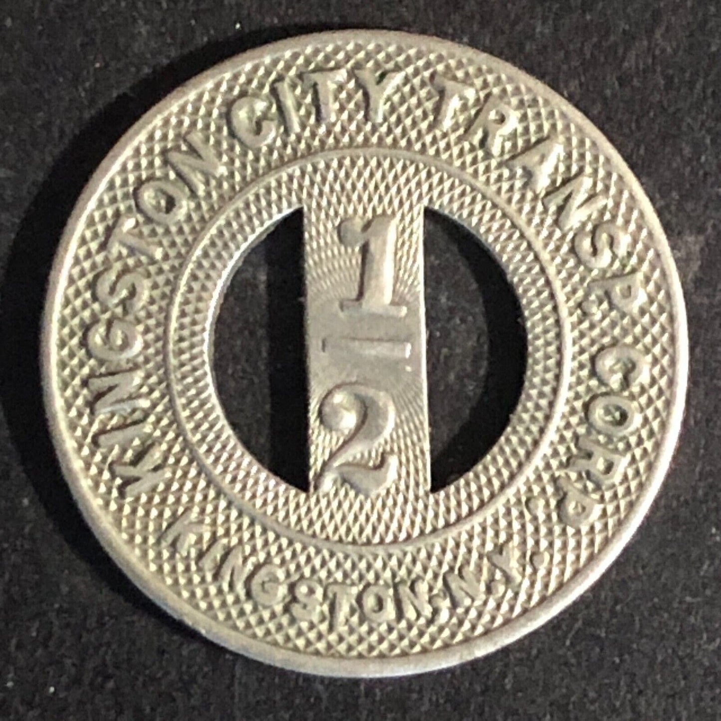 Kingston City Transp. Corp. (NY) WM G/F ½ One School Fare Transit Token 20mm