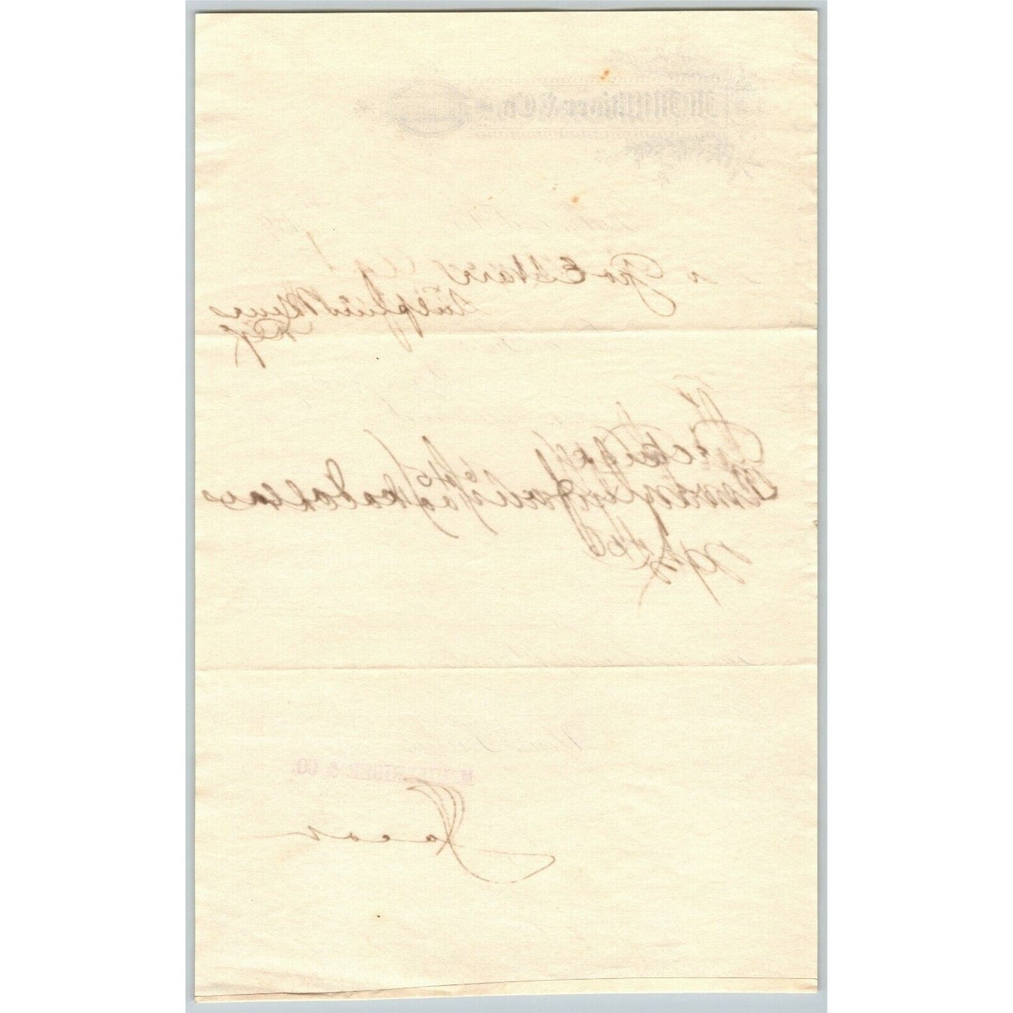 M. Millhiser & Co. (Tobacco Bags) Letterhead Richmond, VA to: Geo. E. Wear 1895
