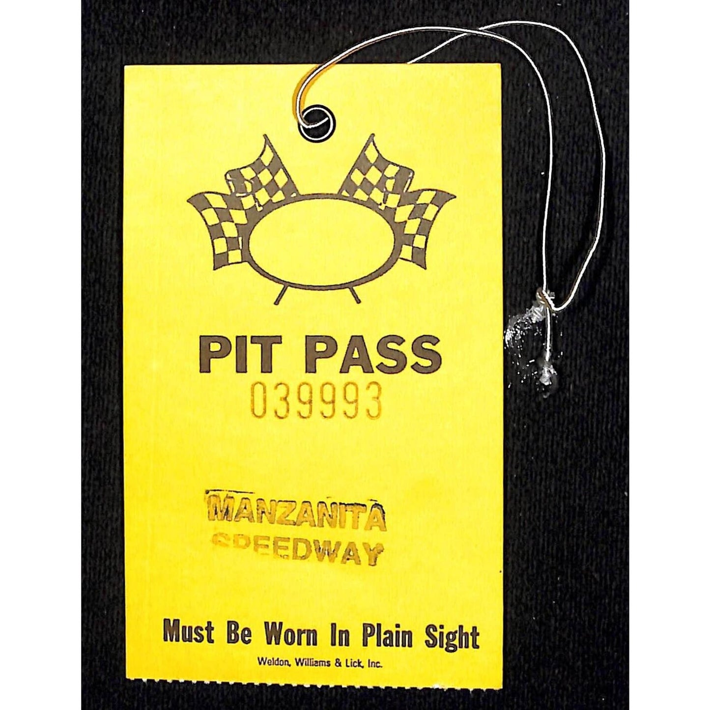 Manzanita Speedway Phoenix, AZ Racing Pit Pass c1970-80's #039993 VGC Scarce