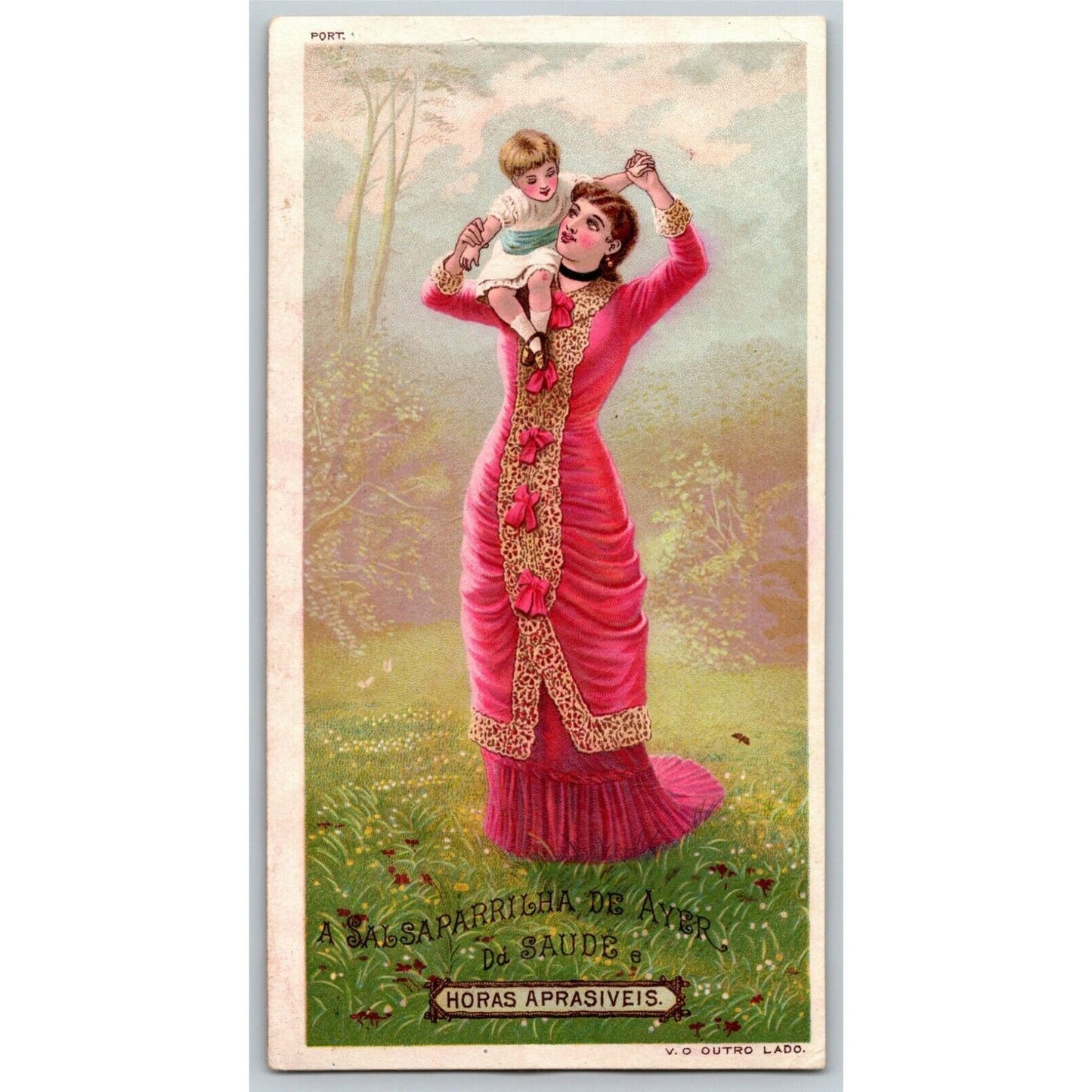 Portuguese Ayer's Salsaparrilha (Sarsaparilla) Victorian Trade Card