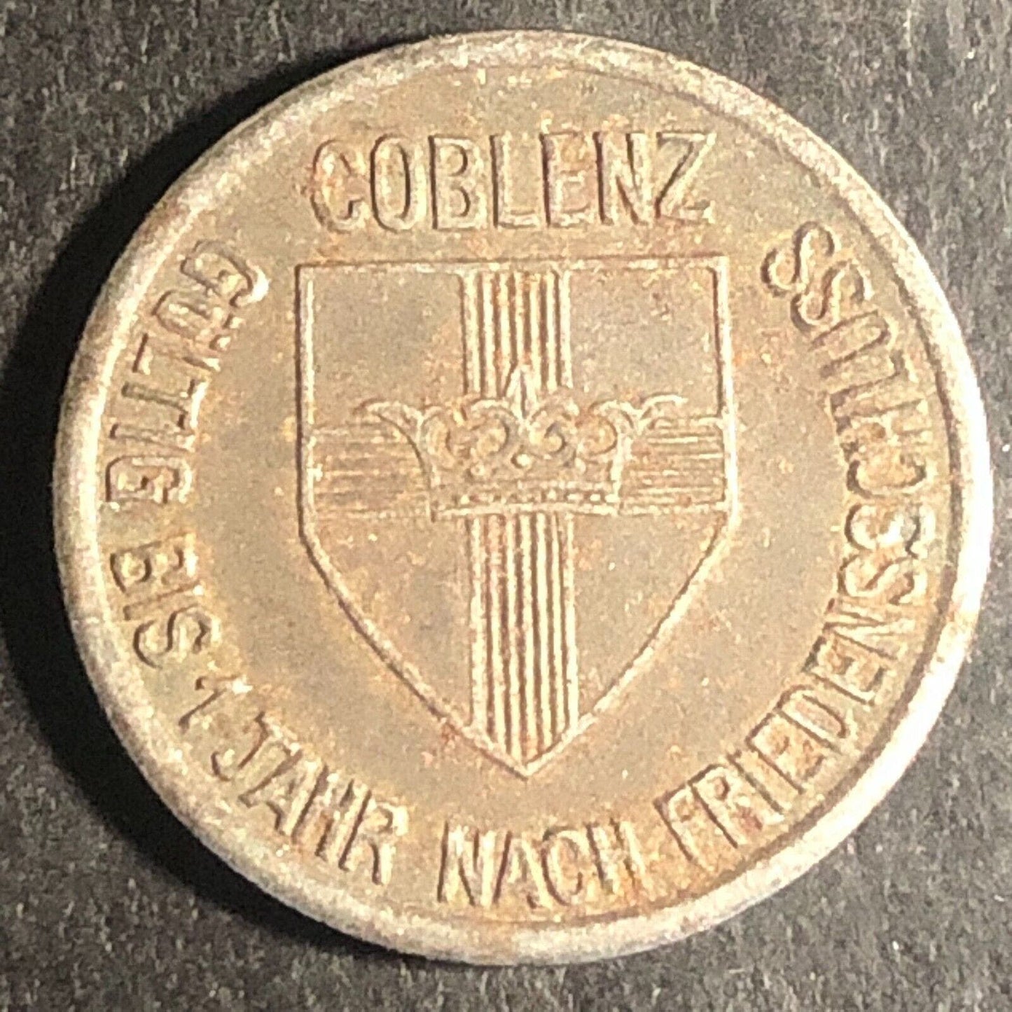 1918 Kriegsgeld 10 Pfennig Coblenz WWI Germany 20.25mm