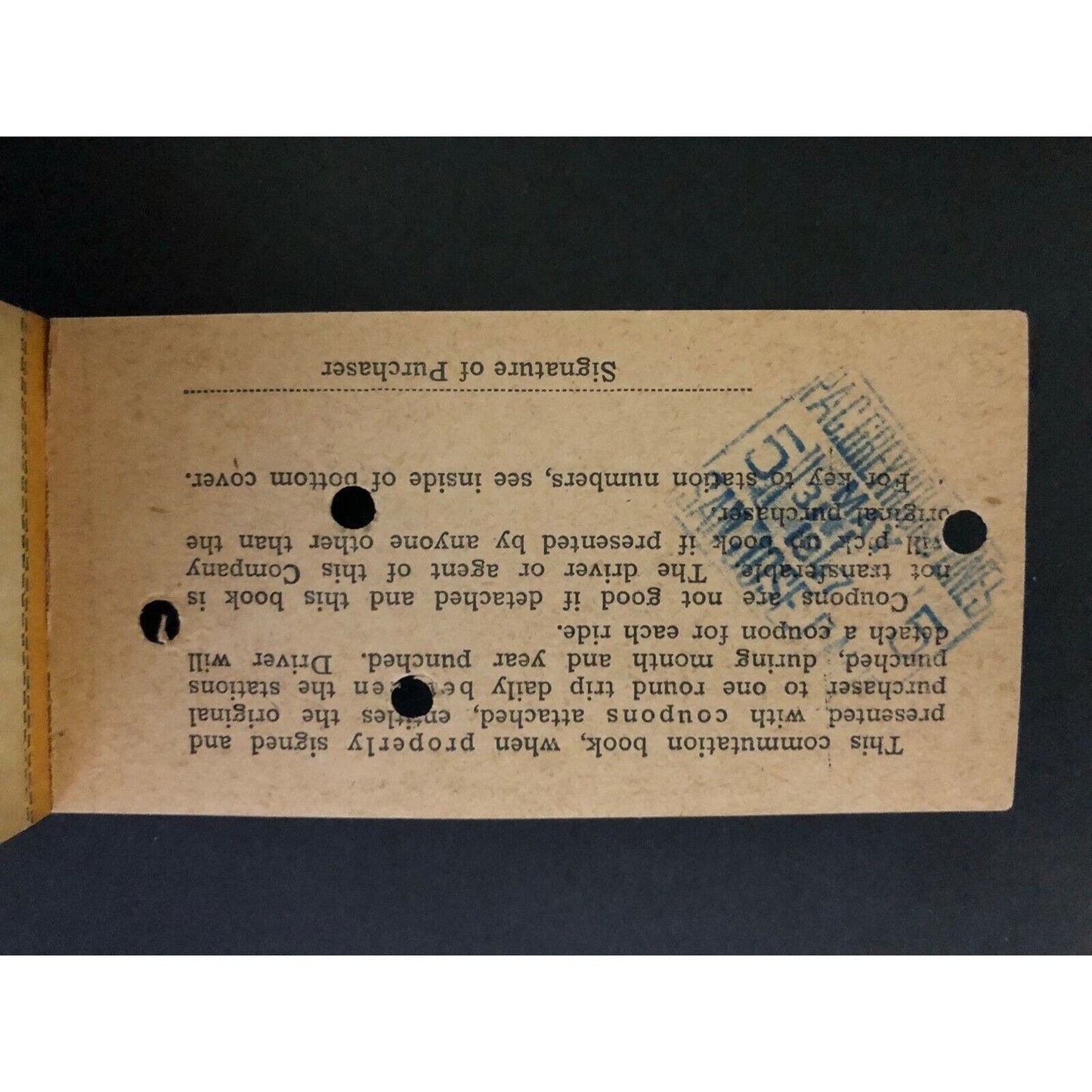Peerless Stages / Greyhound Monthly Bus Ticket Book 1947 San Jose - Mostly Full