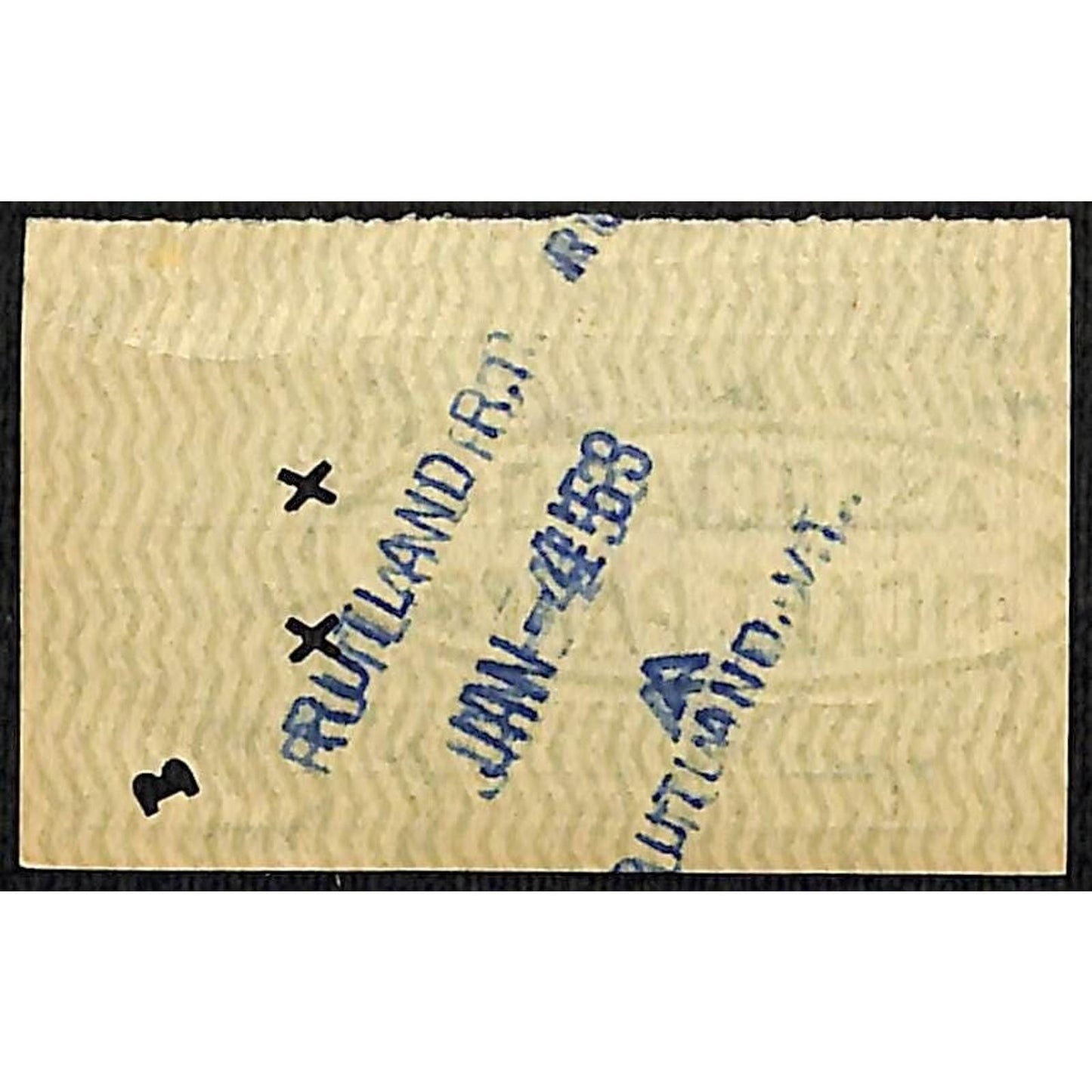 1953 Rutland Railroad Ticket to White Creek Washington, DC #2722