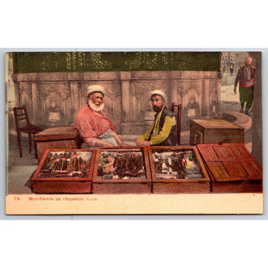 French Postcard "Turkish Hourly Rosary Merchants" c1901-1907 NP VGC