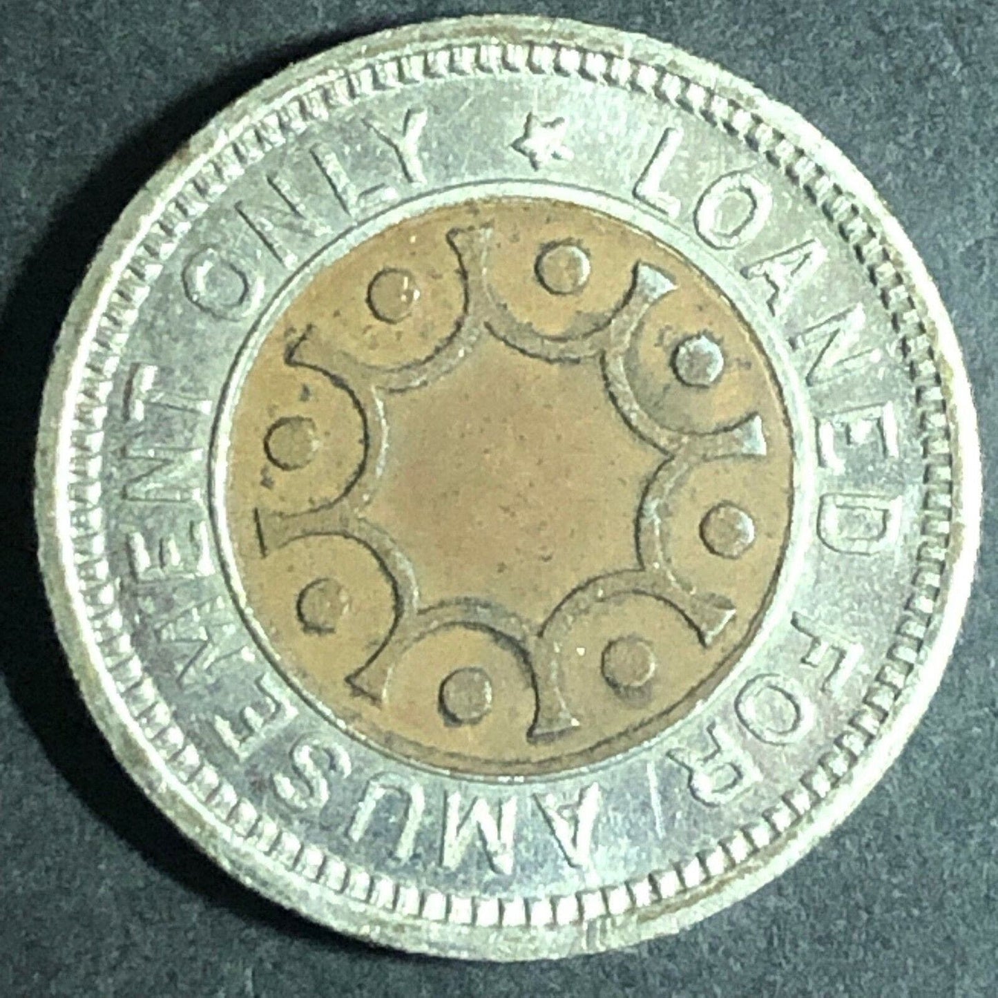 Vintage 21mm Alum. / Brass Bimetallic / Encased O.K. Vender Token