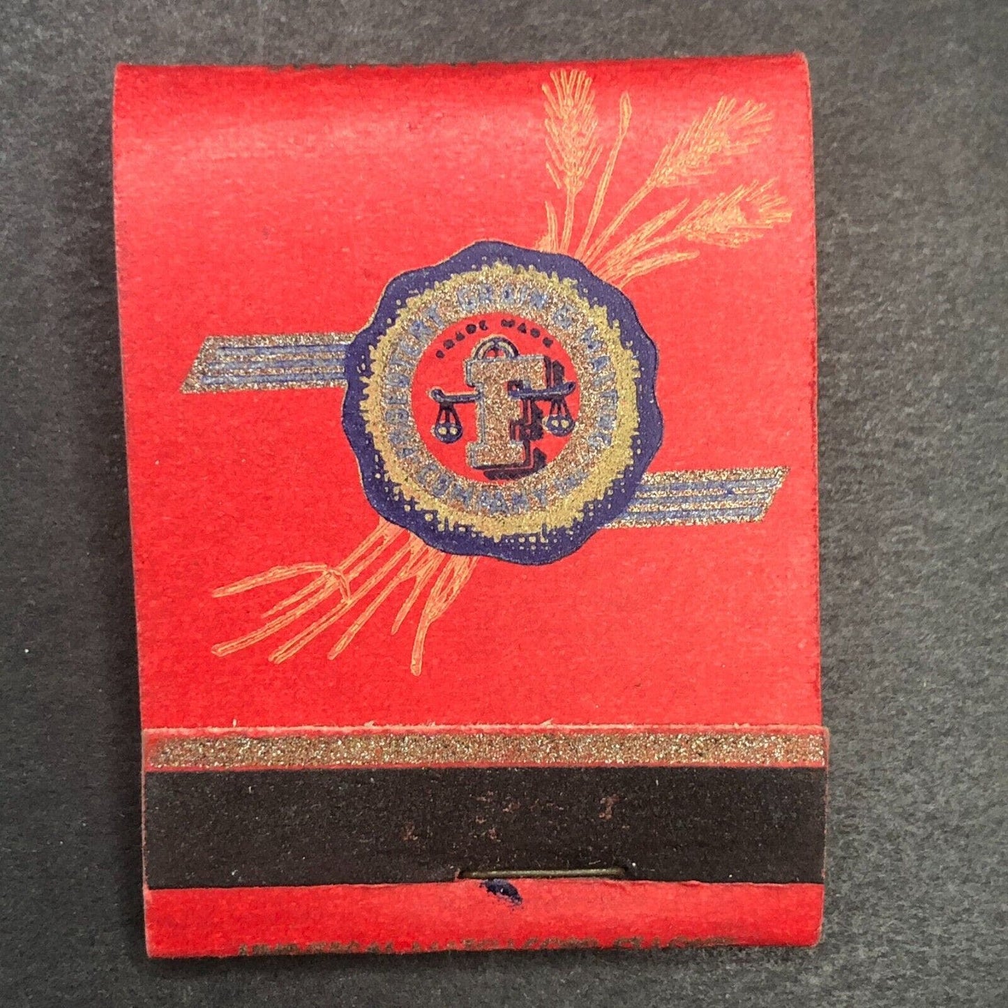 Milwaukee Wisconsin Grain & Malting Co. Full Matchbook c1940's VGC Scarce