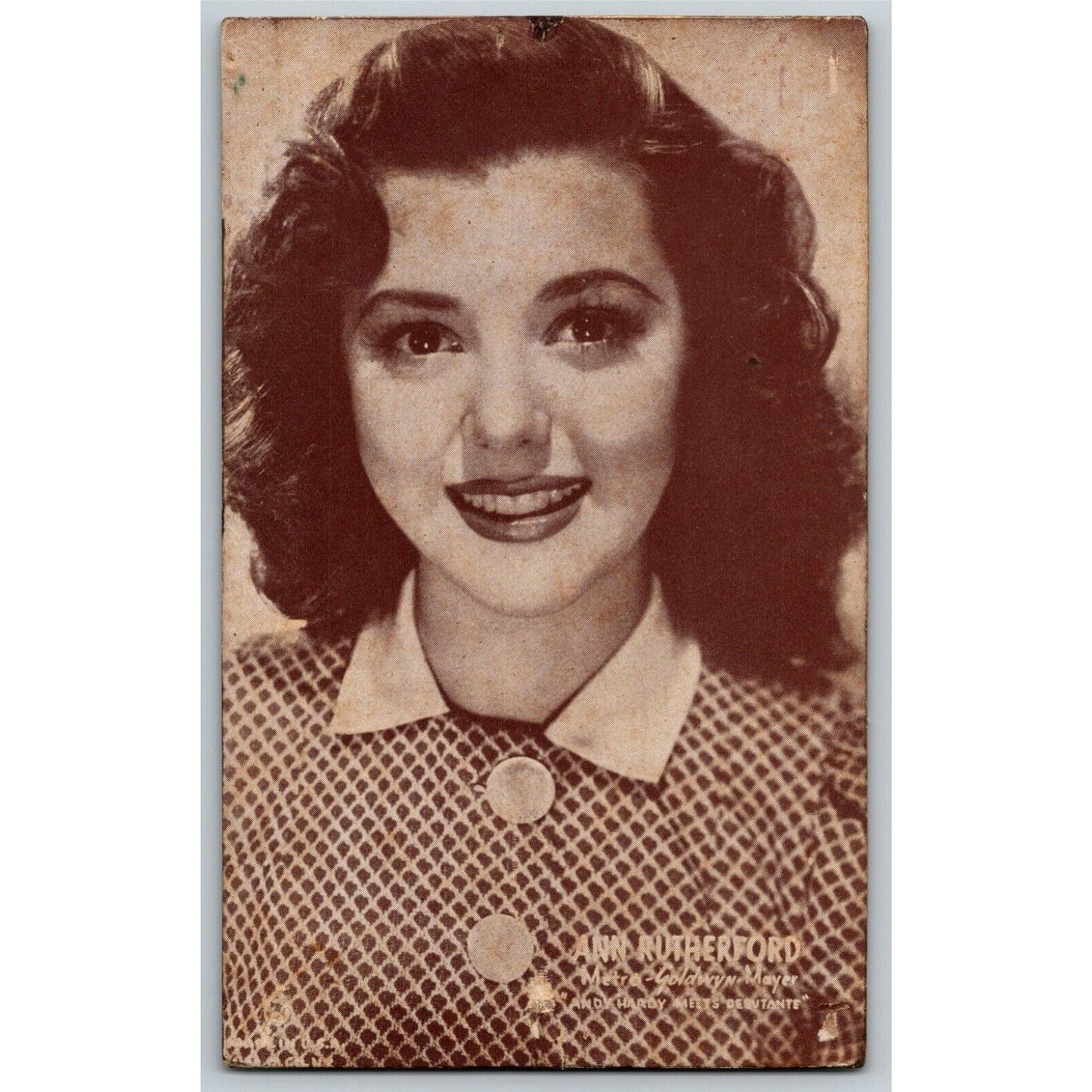 Ann Rutherford Leading Lady Movie Star Arcade Card - Ken Prag Coll. EXC