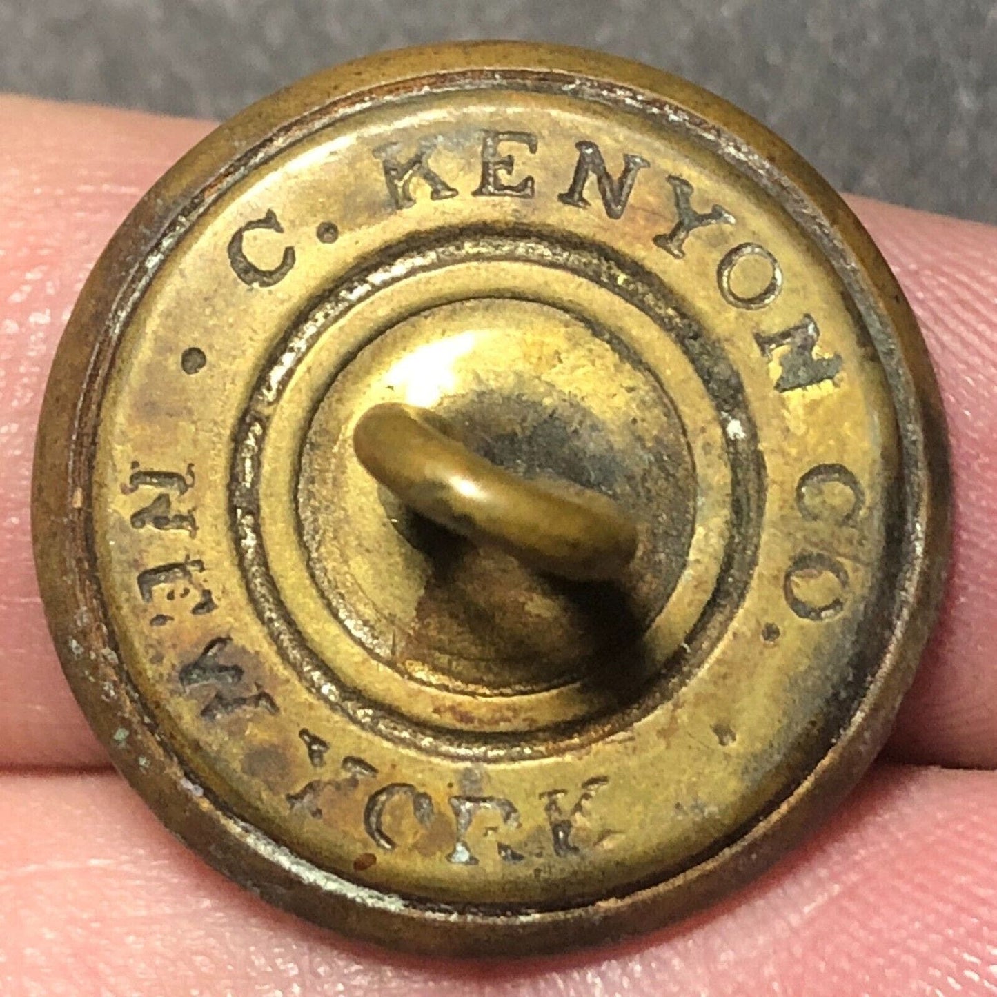Brooklyn Rapid Transit Company (BRT) Brass Uniform Button 3/4" Kenyon - Scarce