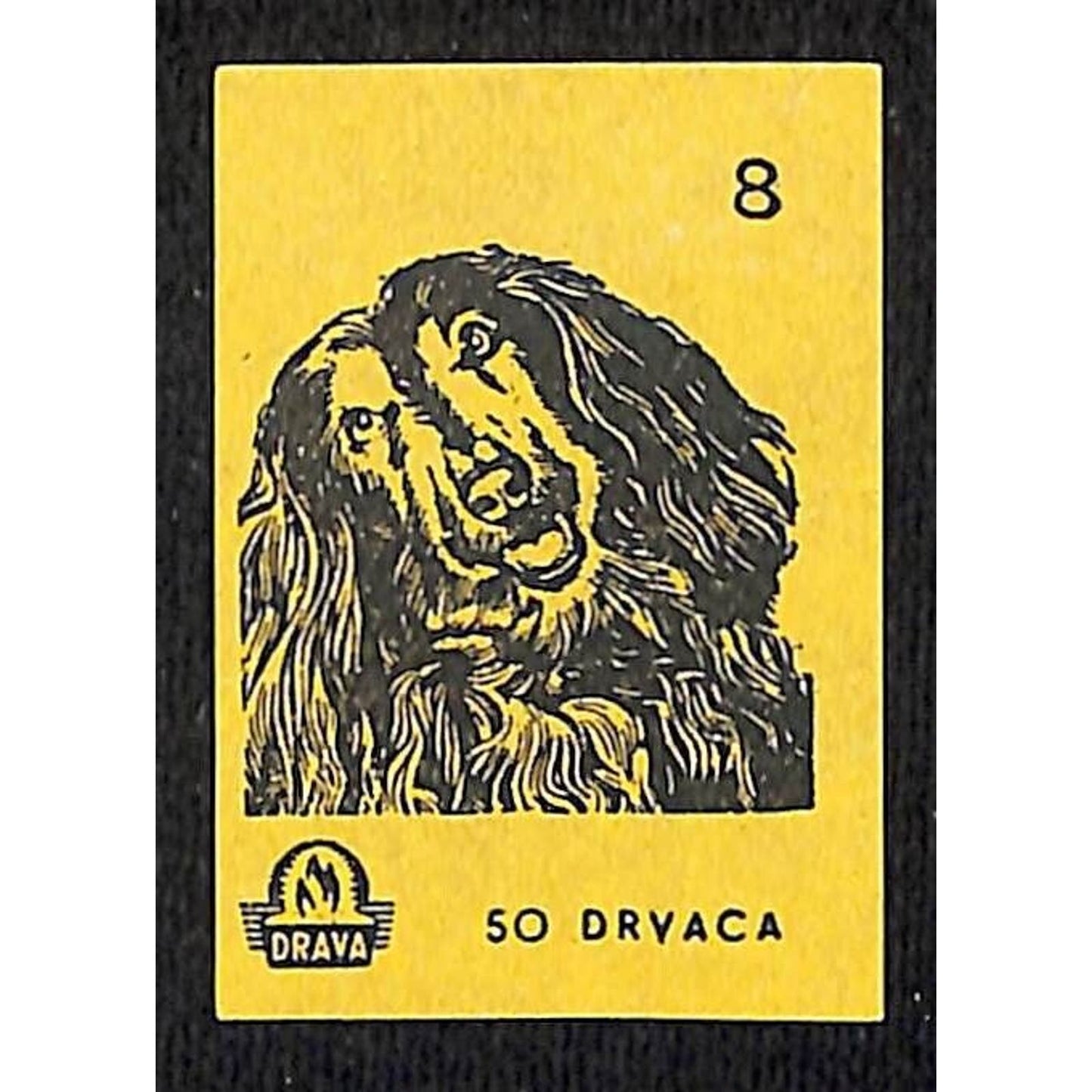 Vintage Yugoslavia Matchbox Label Drvaca Dog Breed Series - #8 VGC c1960's