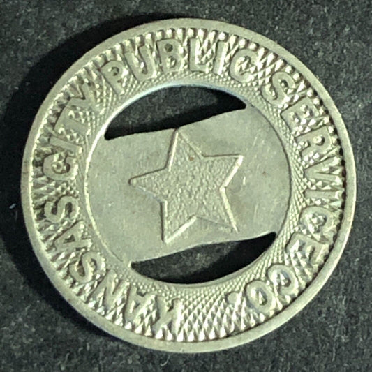 Kansas City Public Service Co (MO) WM Full Fare Transit Token 16mm