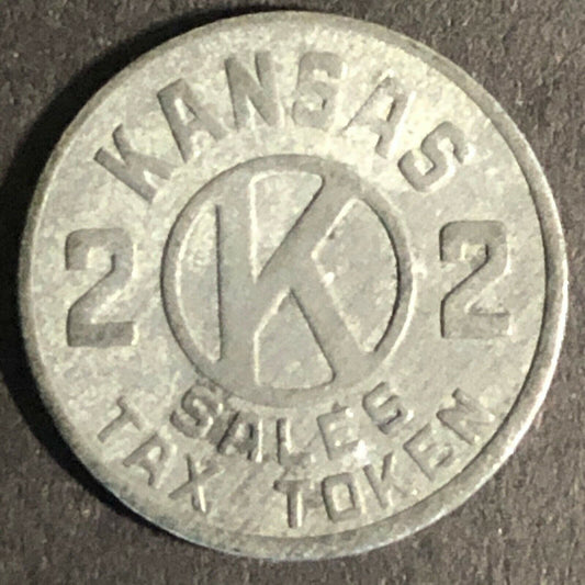 16.35mm Kansas "2" Sales Tax Token (Not Aluminum) - Fauver Collection