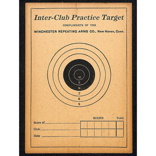 c1910 Winchester Repeating Arms New Haven, CONN Combo Target / Trade Card Scarce