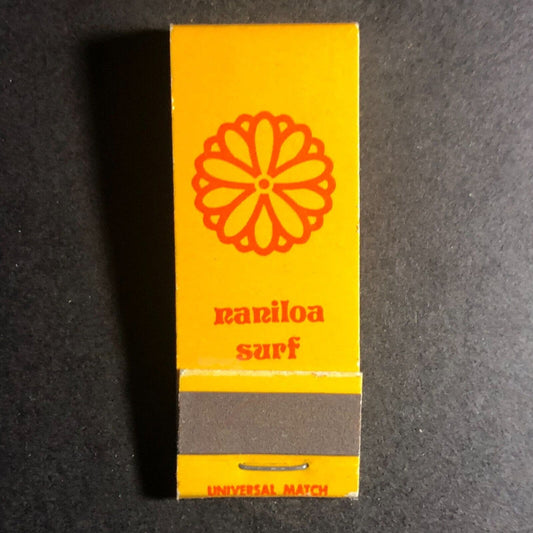 Naniloa Surf InterIsland Resorts Hi-Lo Bay Hawaii Matchbook c1960's-73 VGC