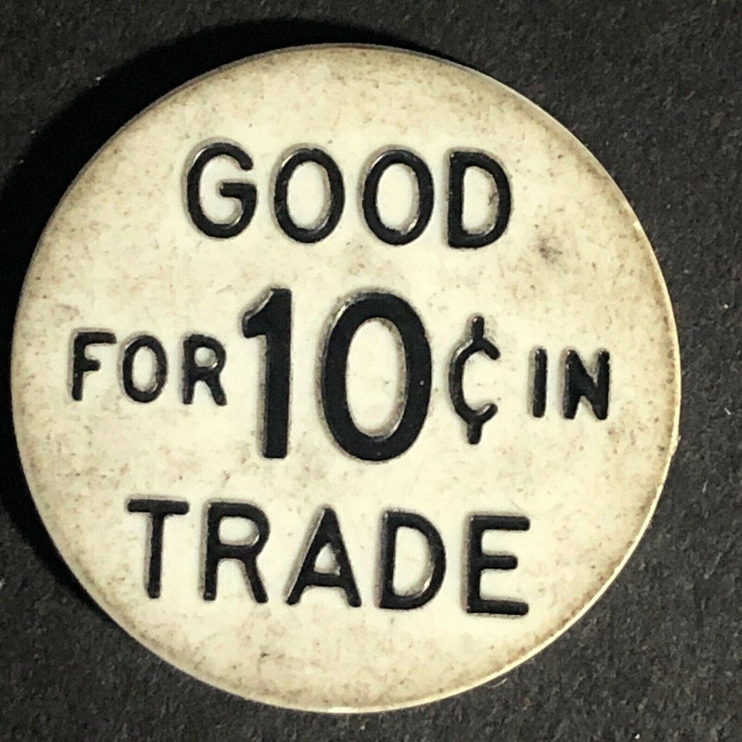 Eldredge Club Tonawanda, NY Plastic G/F 10c In Trade Token c1960's-70's 22.42mm