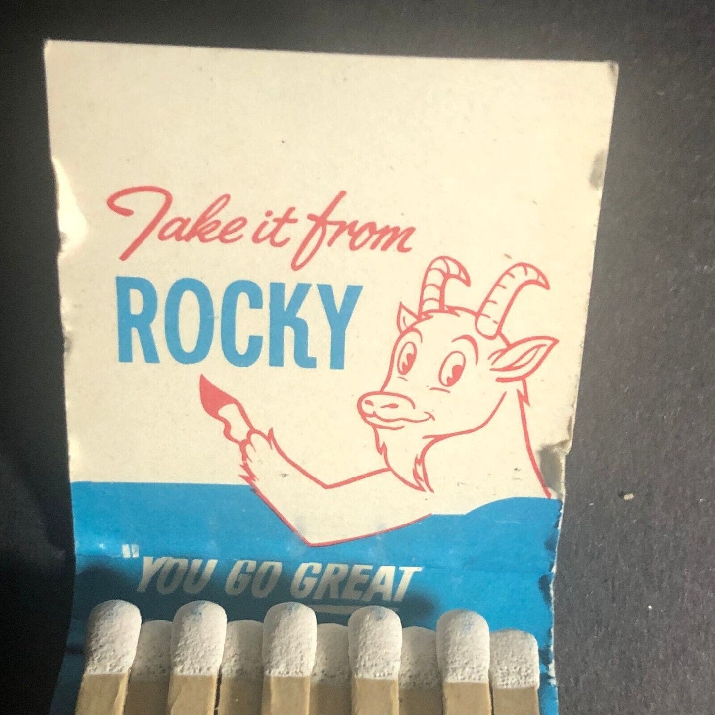Great Northern Railway "Rocky" Full 20-Str Matchbook c1960's Damage