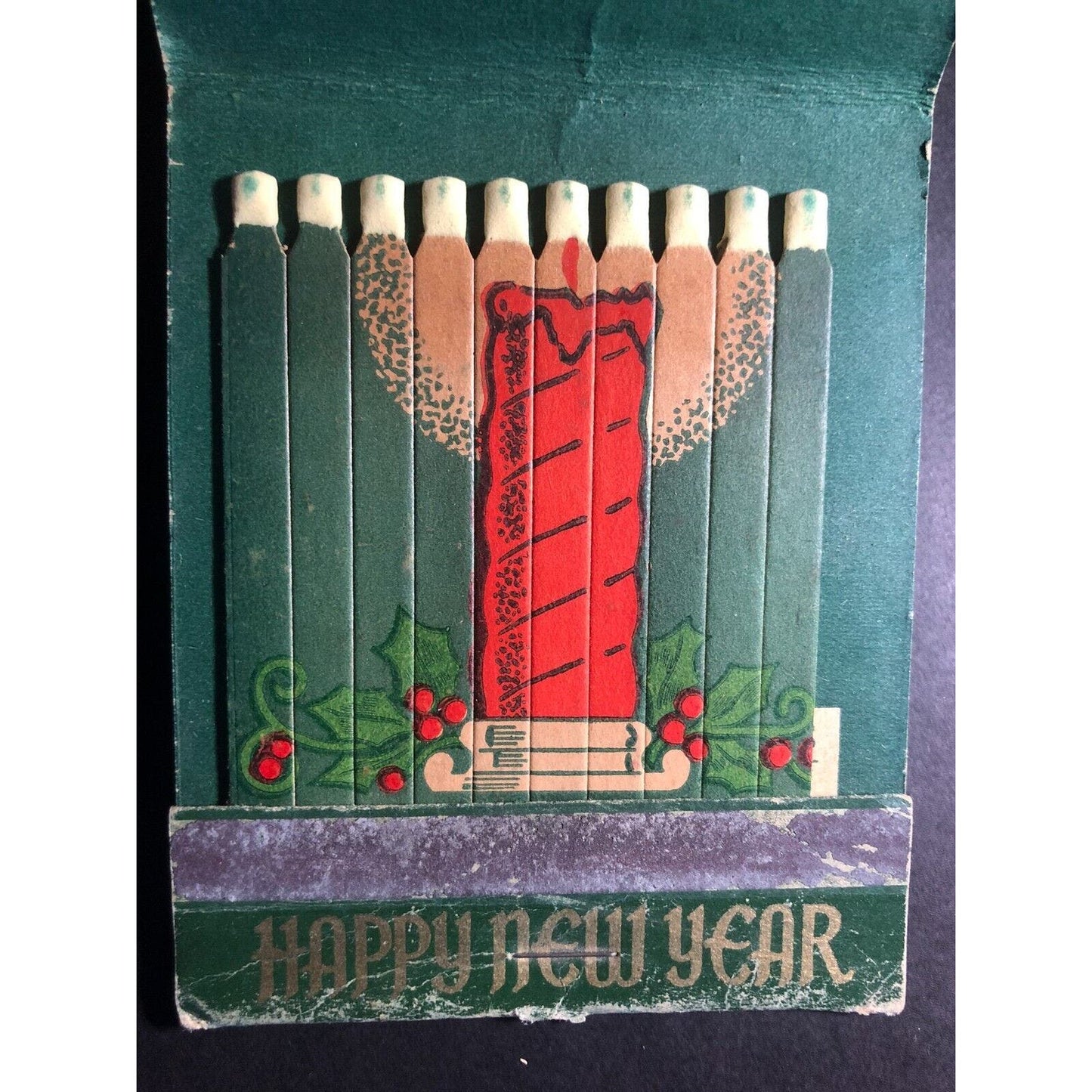 Giant Stuft Shirt Restaurant Printed Stick Christmas Matchbook c1950's-60s