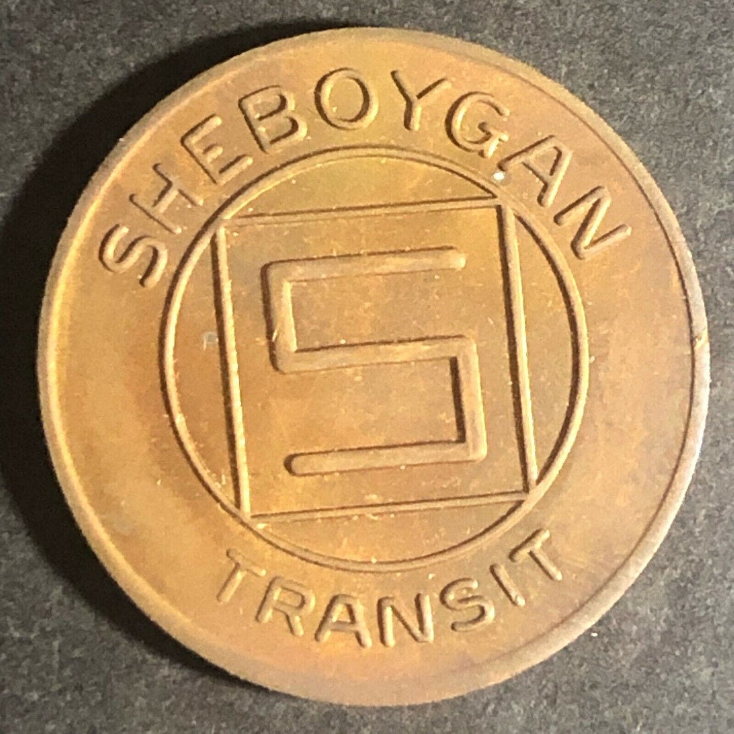 Vintage 22mm Brass Sheboygan (Wisconsin) "Conserve Energy" Transit Token