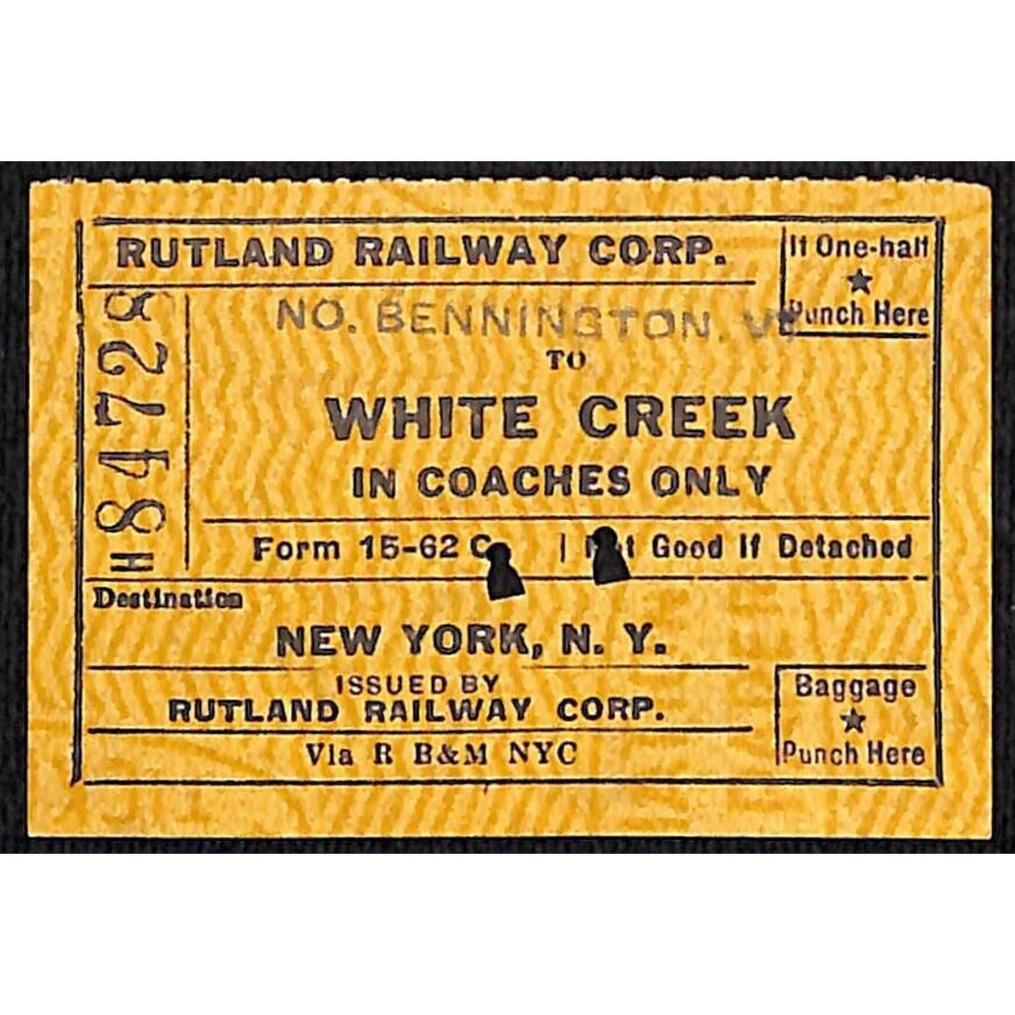 Group of 10 Mostly 1953 Rutland Railroad Tickets / Stubs