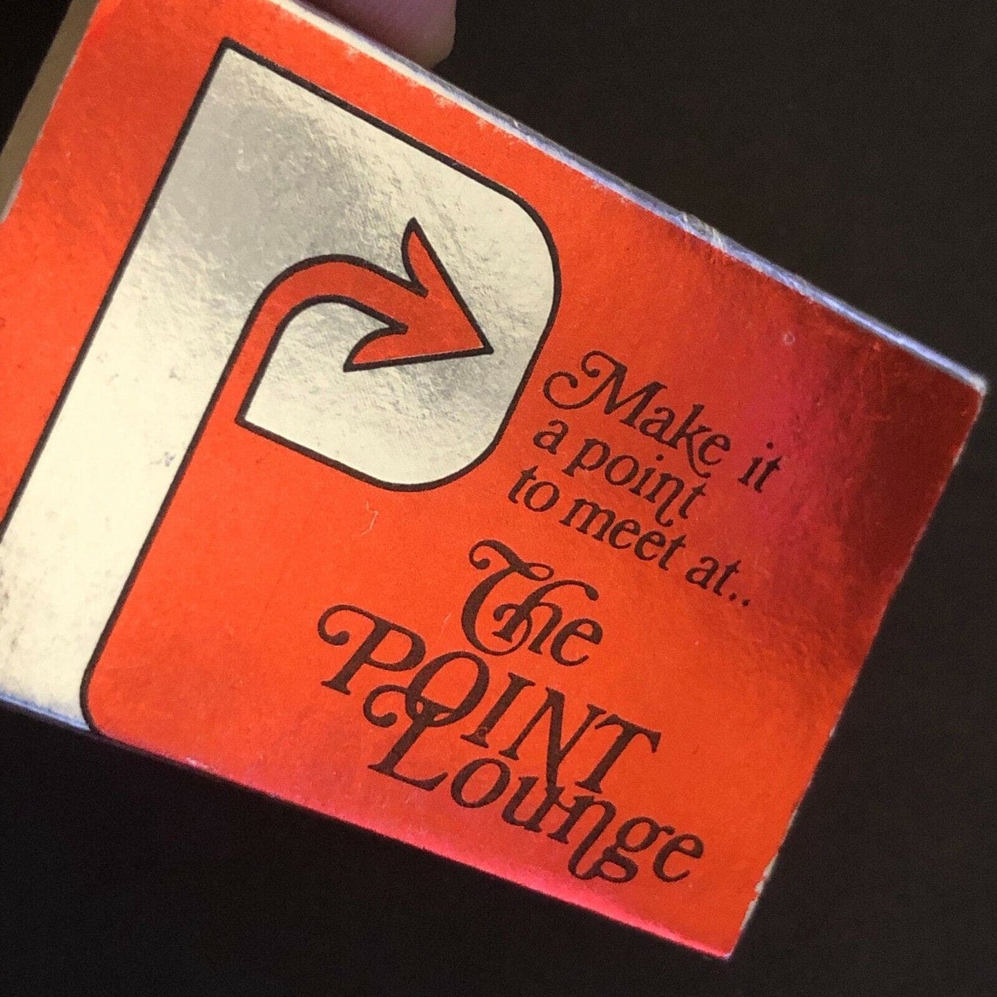 c1970's-80's Wooden Matchbox Matchbook "The Point Lounge"
