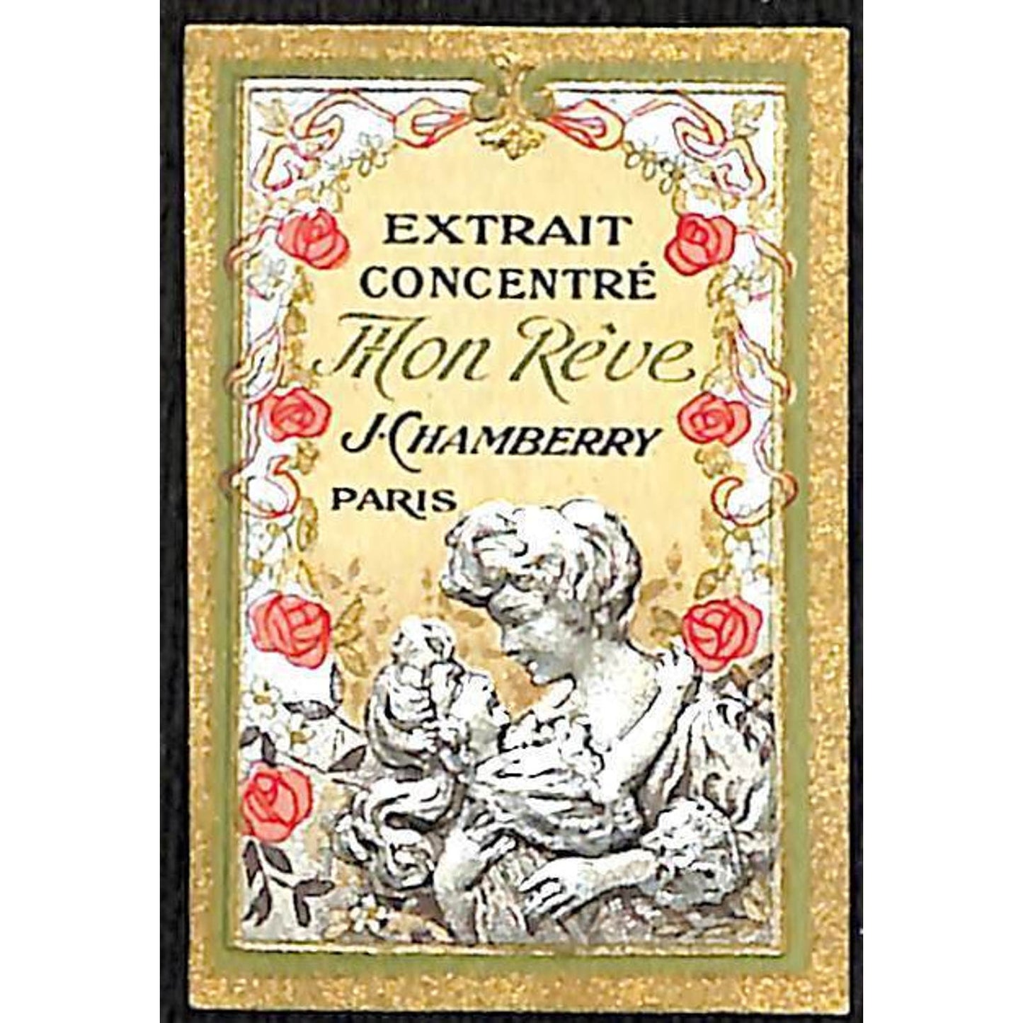 Mon Reve Extrait Concentre J. Chambéry Paris Sm. French Paper Label NOS Gilt