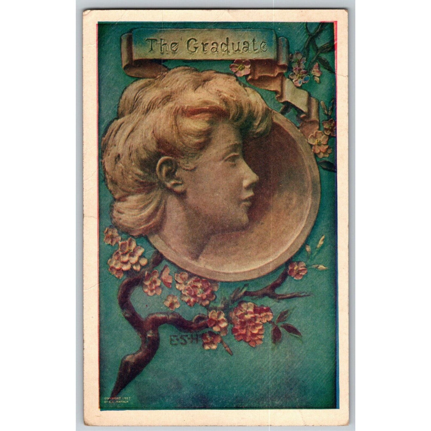 c1910 "The Graduate" Portrait Vintage Postcard