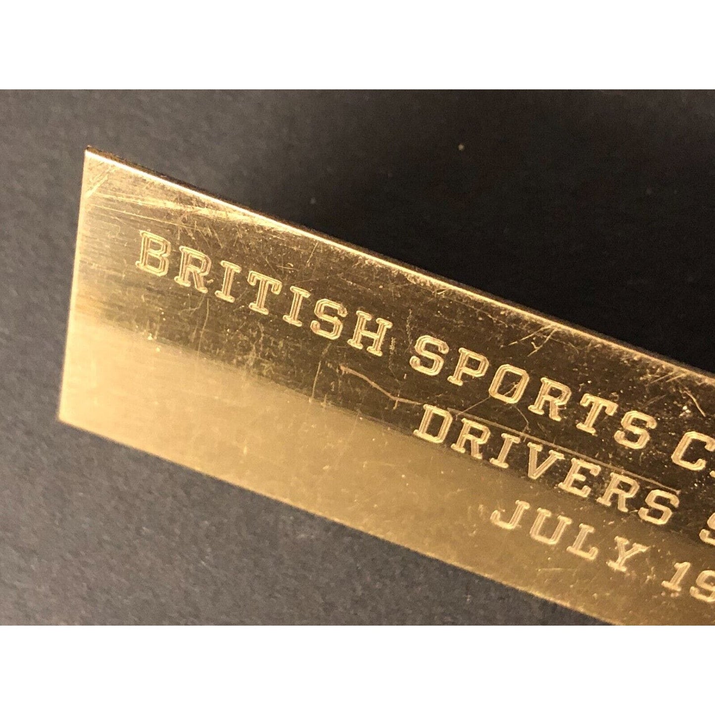 BSCOA Drivers School July 1964 - Brass Auto Racing Wall Plaque