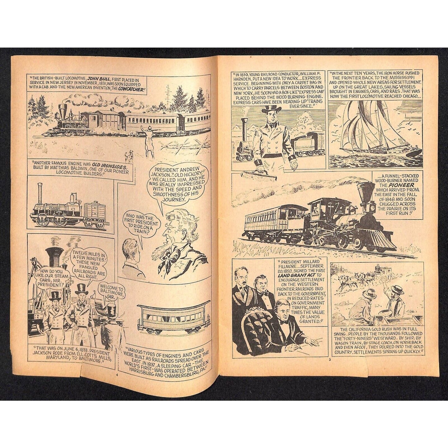 "Rails Across America" Comic Book Style w/ Uncle Sam 1968 15pp VGC