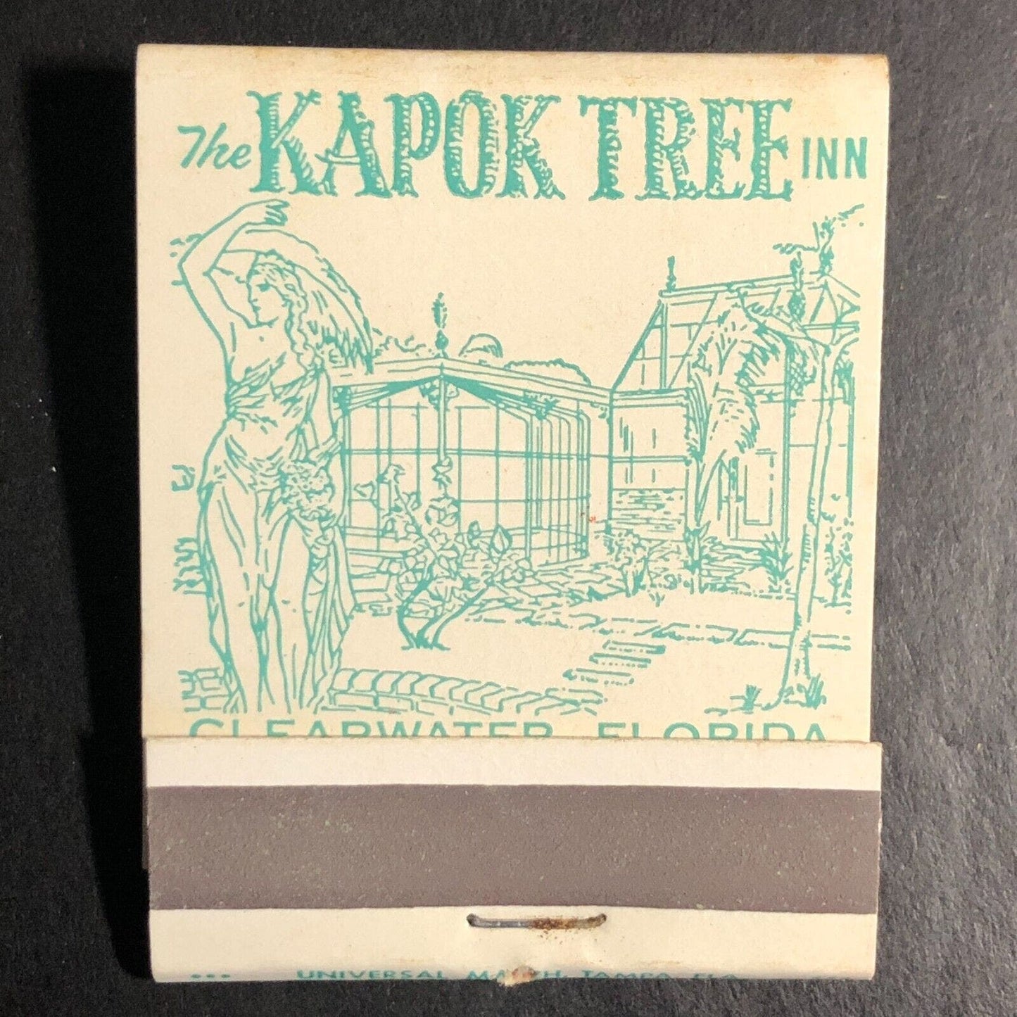 Kapok Tree / Peter Pan Inn Clearwater, FL Full Matchbook c1960's w/ Peel Off*