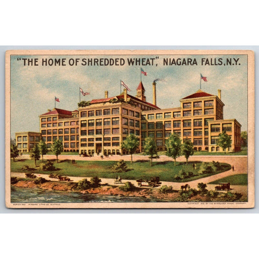 "Home of Shredded Wheat" Niagara Falls, NY Advertising Postcard c1915-20 VGC