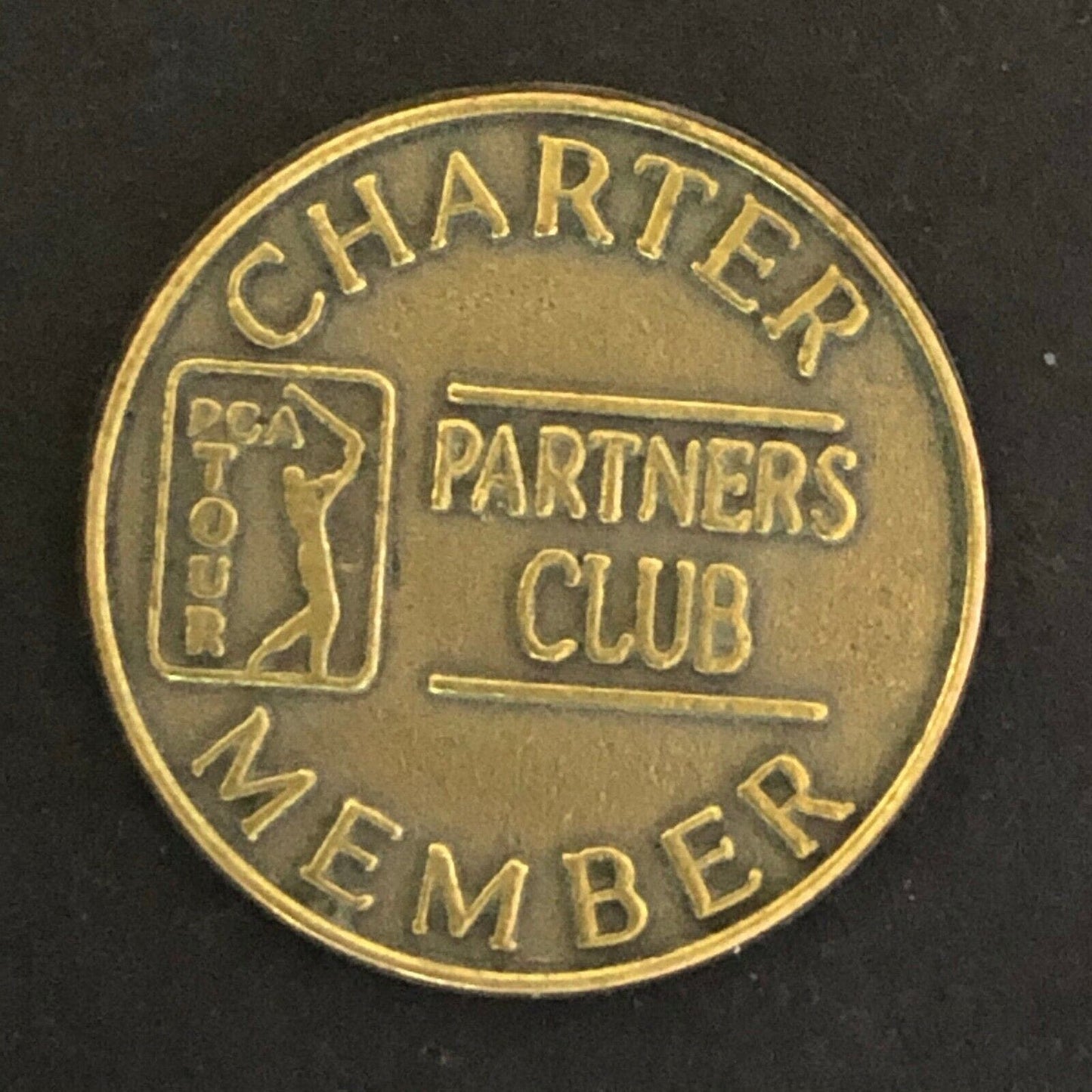 20mm Brass PGA Partners Club Charter Member Token / Marker - Fauver Collection