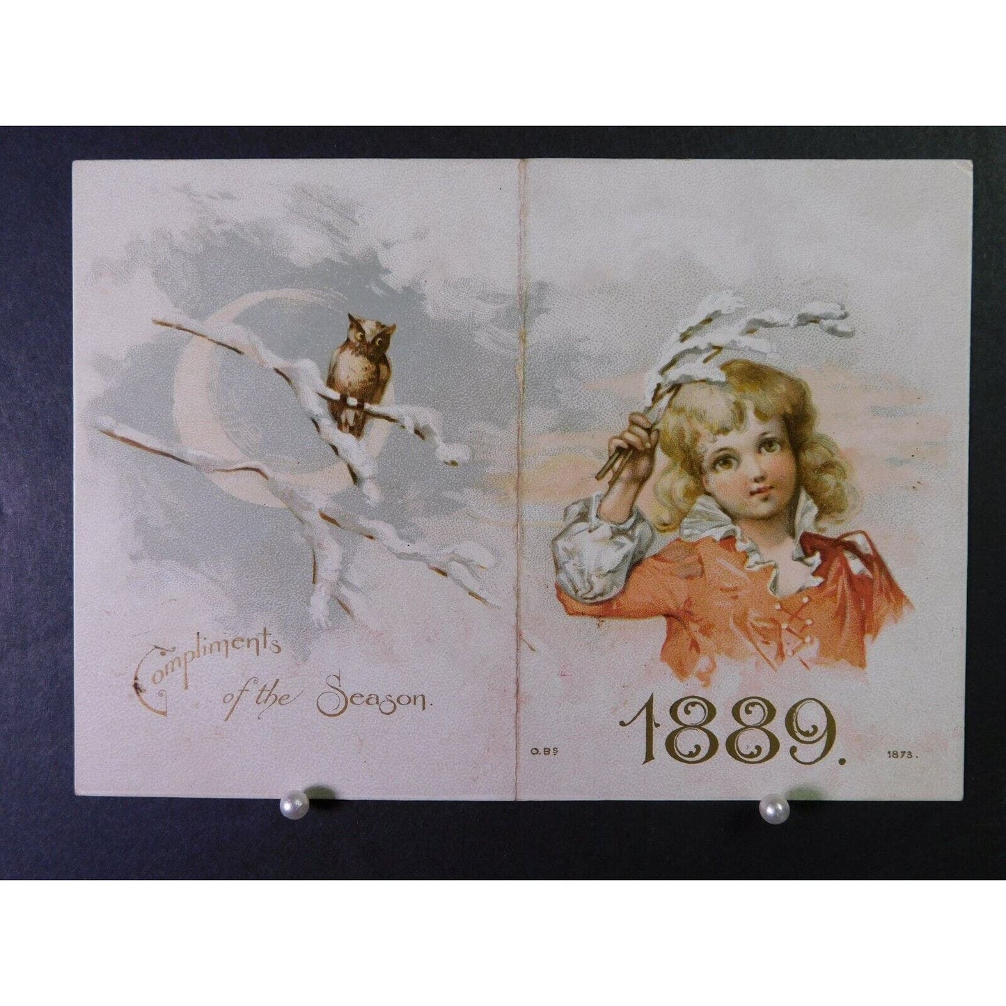 1889 Advertising Trade Card - Diamonds & Watches San Francisco w/Calendar