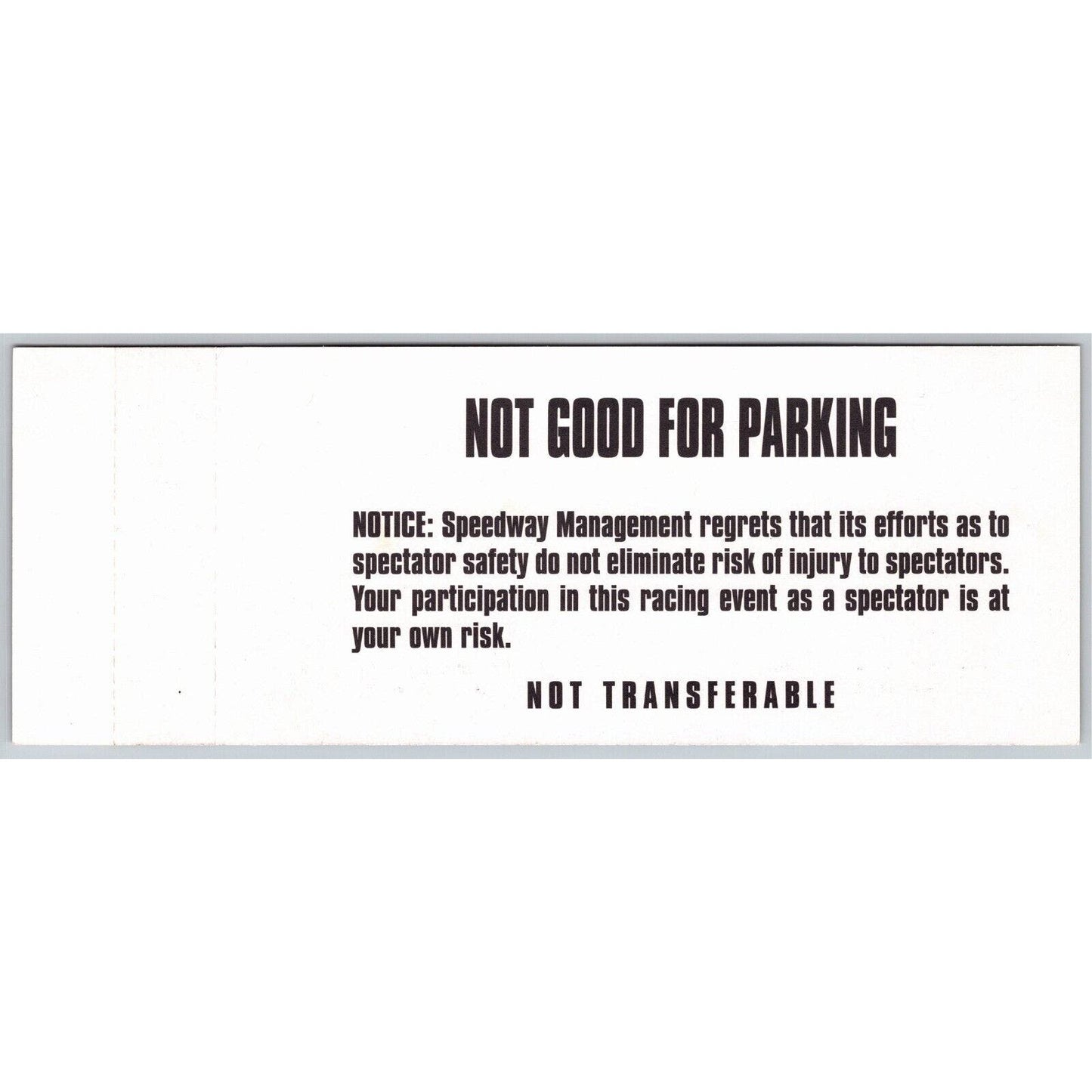 2001 Indy 500 Qualification Day Gasoline Alley Unused Ticket Indianapolis #38