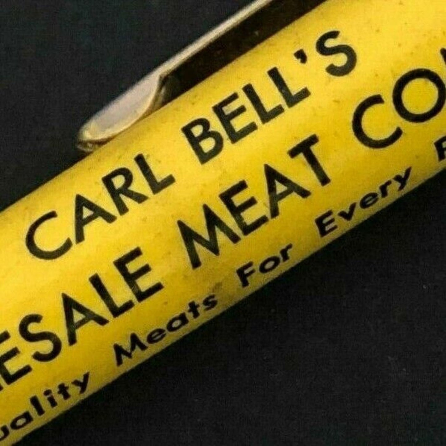 c1940's-50's Carl Bell's Wholesale Meat Wichita ? Mechanical Advertising Pencil