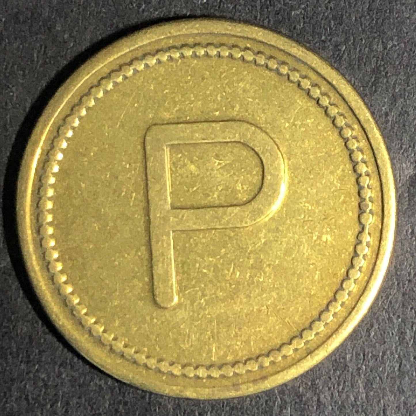 Pastime "P" Brass Trade Token 22.52mm Maverick