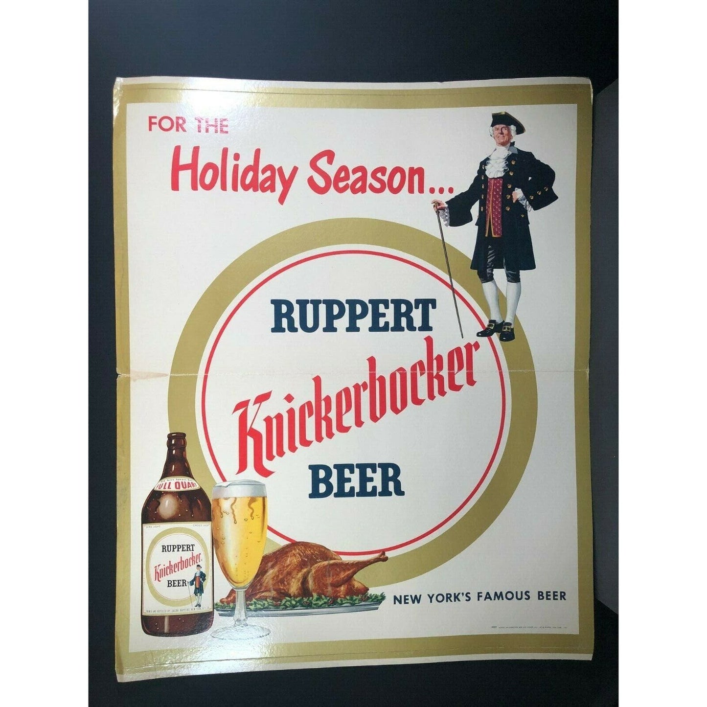 1950's Ruppert Knickerbocker Beer For Holiday Season - New York's Famous Beer!