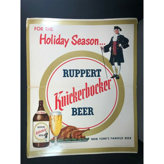 1950's Ruppert Knickerbocker Beer For Holiday Season - New York's Famous Beer!