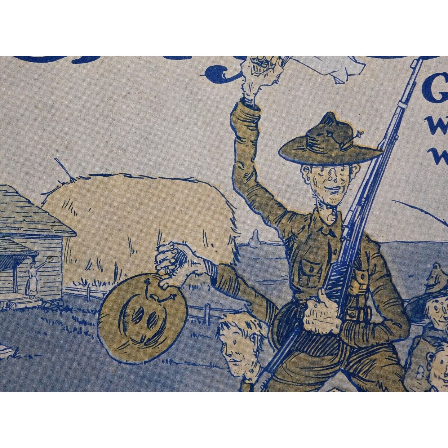 WWI Sheet Music - "Giddy Giddap - Go On Go On - We're On Our Way To War" Farm