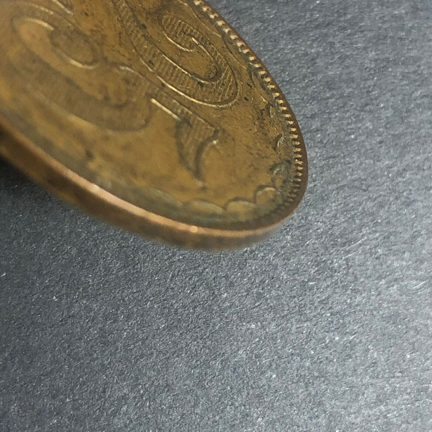 29.40mm Brass "25" American Poker Chip Style Gaming Counter / Token - Fauver