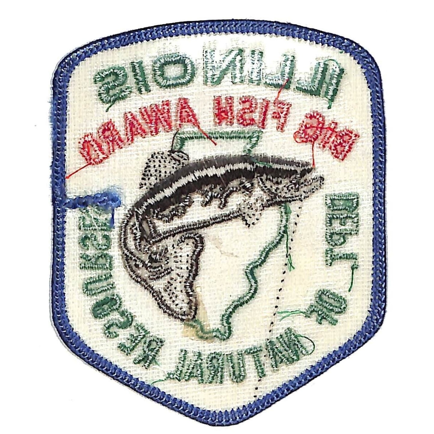 Illinois Dept. of Natural Resources / Resourses "Big Fish Award" Vtg Patch NOS
