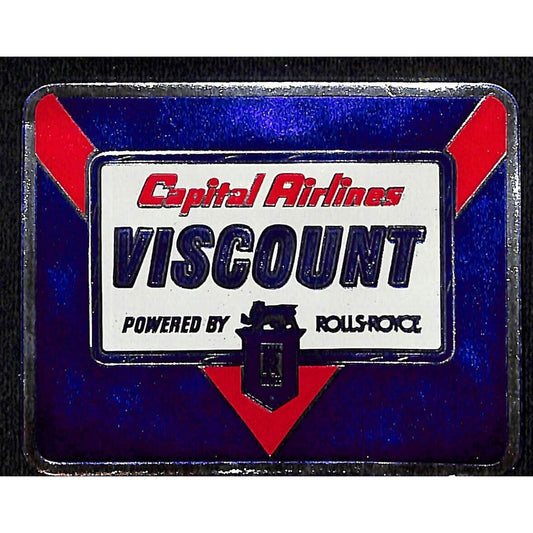 Capital Airlines Viscount Powered by Rolls-Royce c1955-61 Foil Gum Label VGC