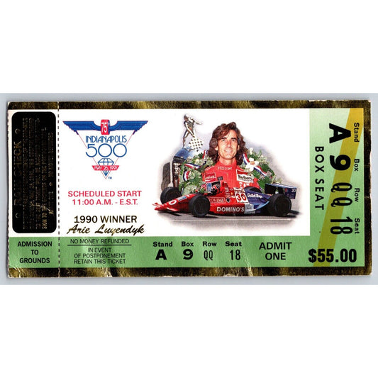1991 Indianapolis 500 Ticket Stub Racing IMS - seat 18 - Damage