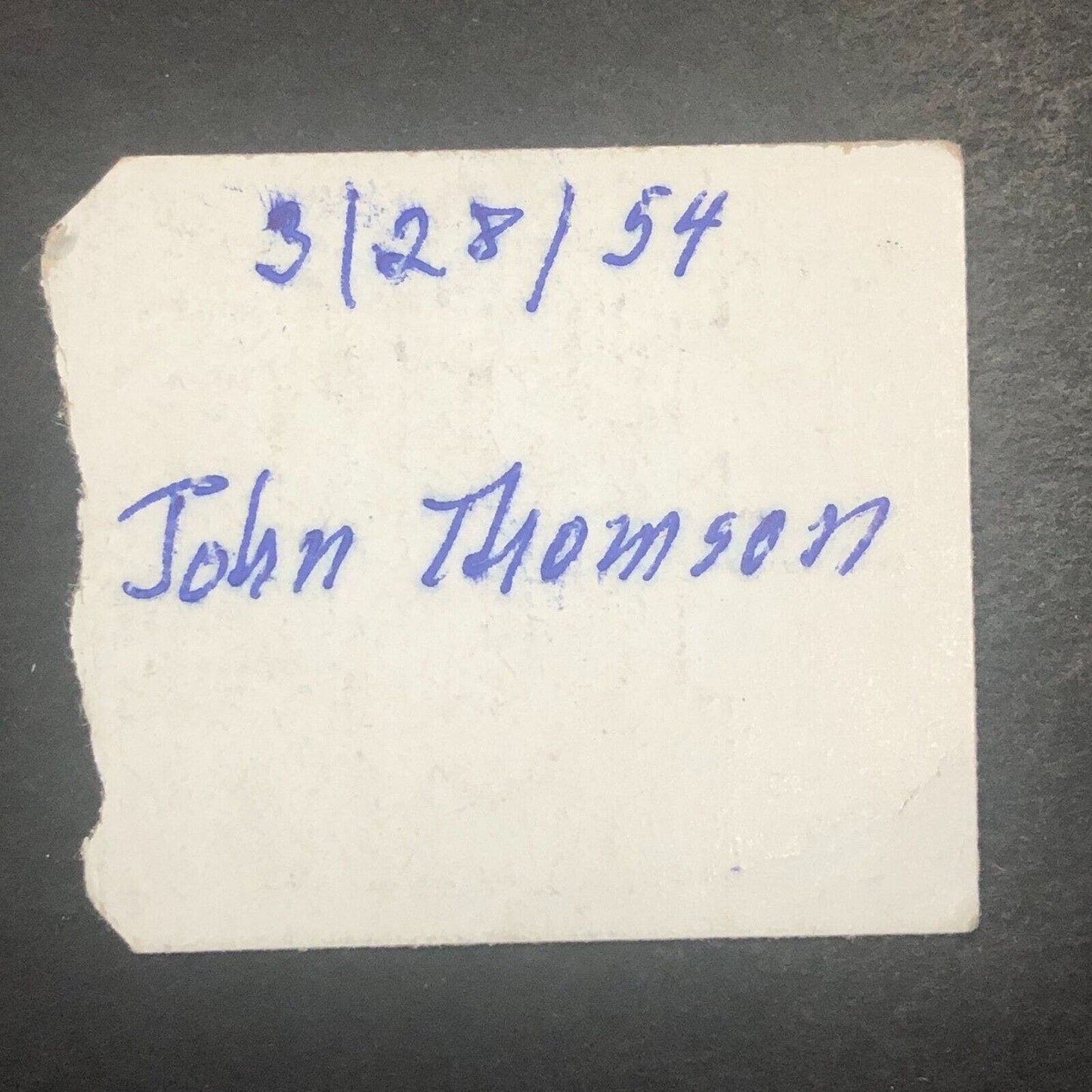 Reading Fair Speedway 3/28 1954 Auto Racing Rain Check Ticket Stub John Thomson