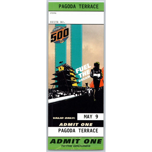 2008 Indy 500 5/9 Pagoda Terrace Ticket Stub - IMS