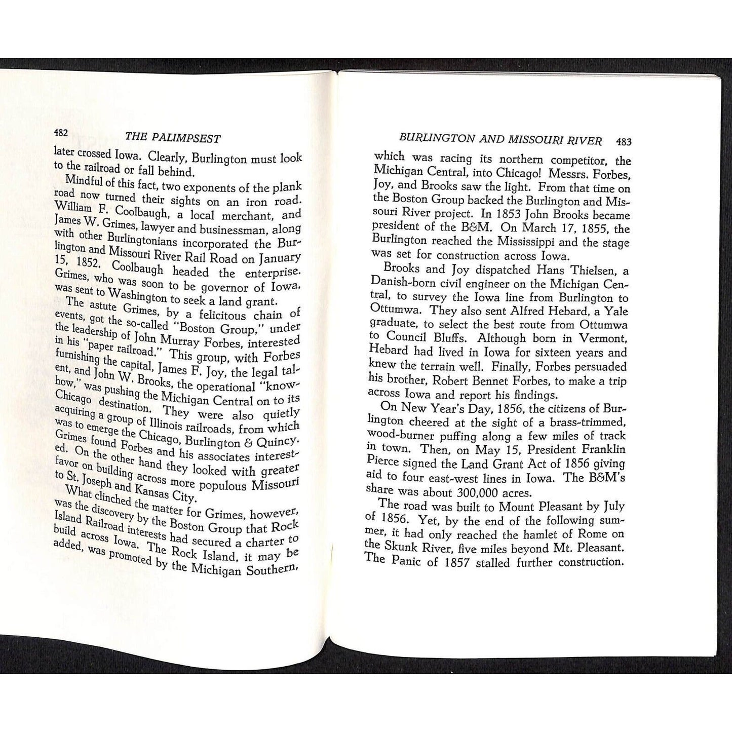 1969 "The Palimpsest" Magazine "The Burlington in Iowa" 60+ pp VGC