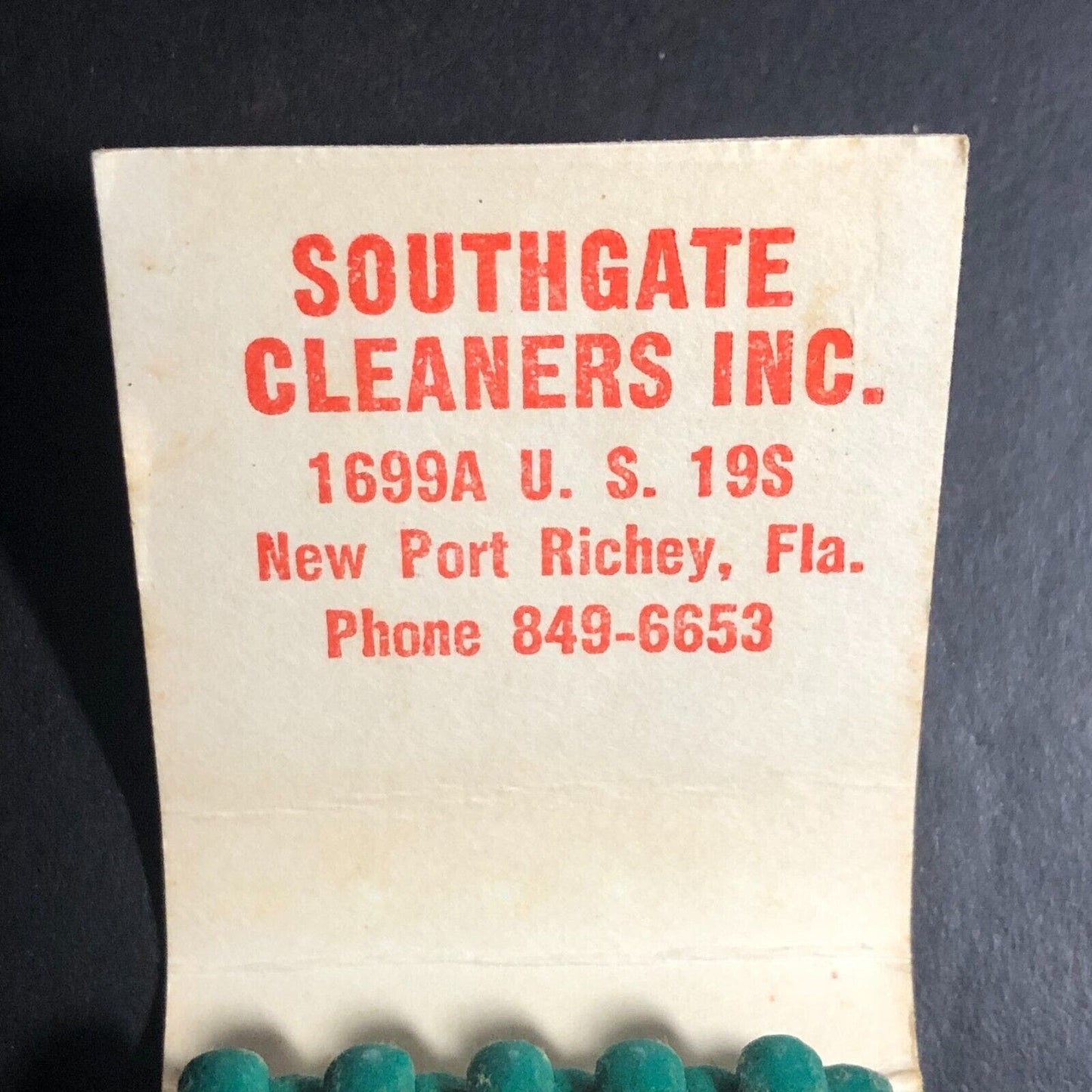 One Hour Martinizing Dry Cleaning Full Matchbook c1974-84 VGC w/ Red Rose